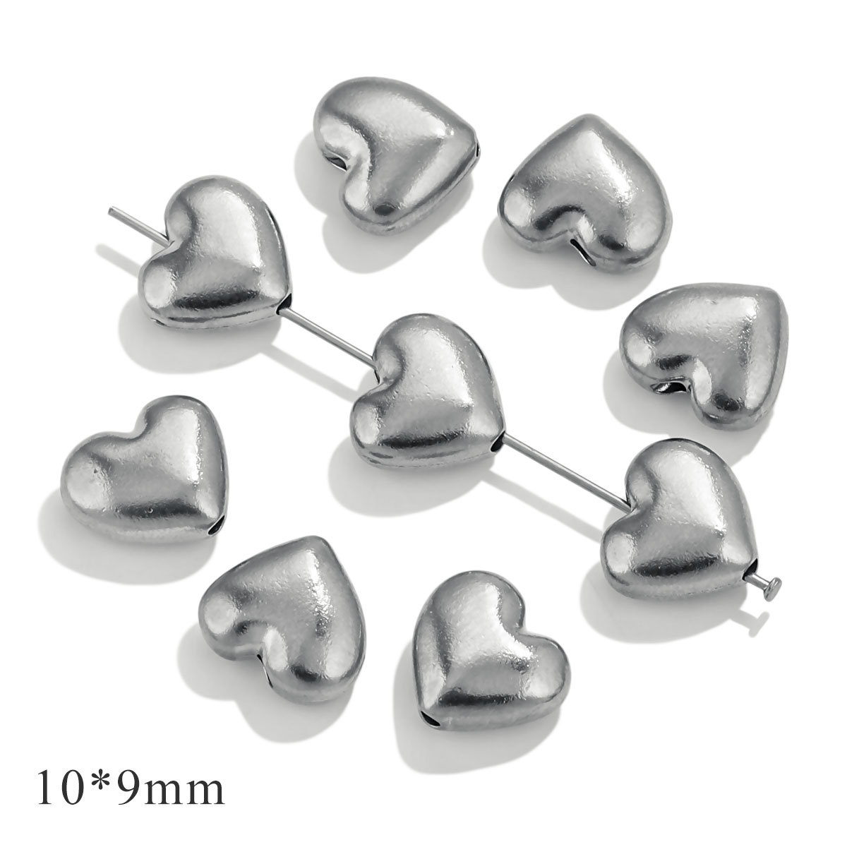 Silver color / 1 Piece Simple Classic Style Heart  Shape Stainless Steel  Gold Color Women's Pendant Picture2